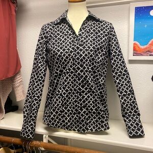 Geometric Print Button Down